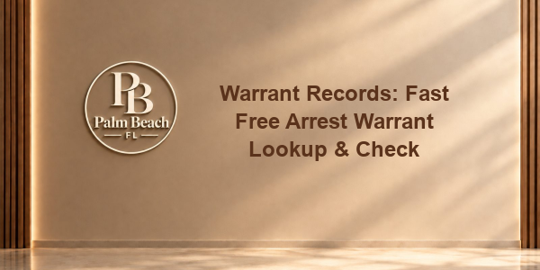 Warrant Records: Fast Free Arrest Warrant Lookup & Check